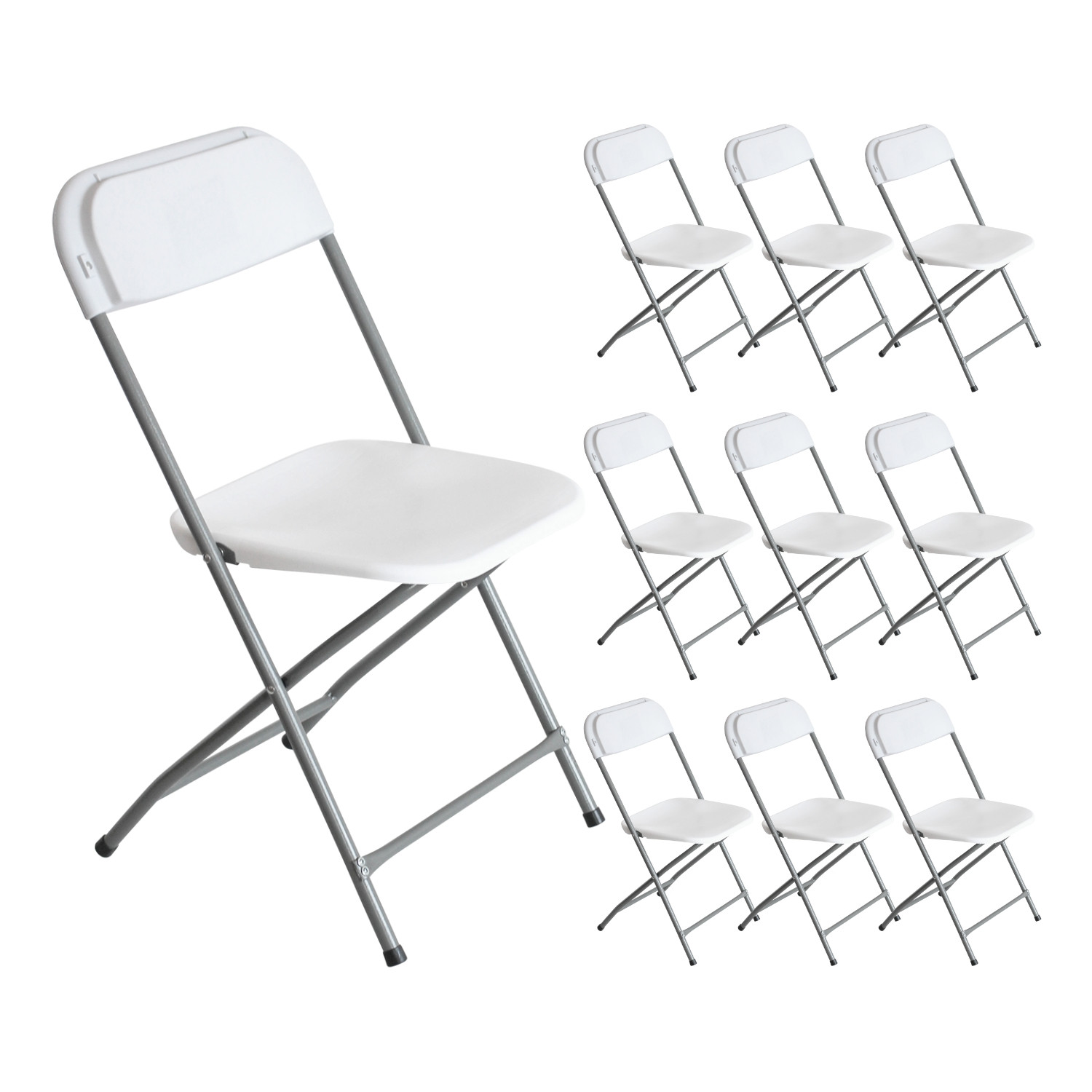 Pack 10 Sillas Plegables de Resina Garden 45x44.5x79cm 7house Sillas Plegables 1